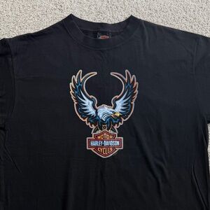 Harley Davidson Eagle T-Shirt SIze XL Black